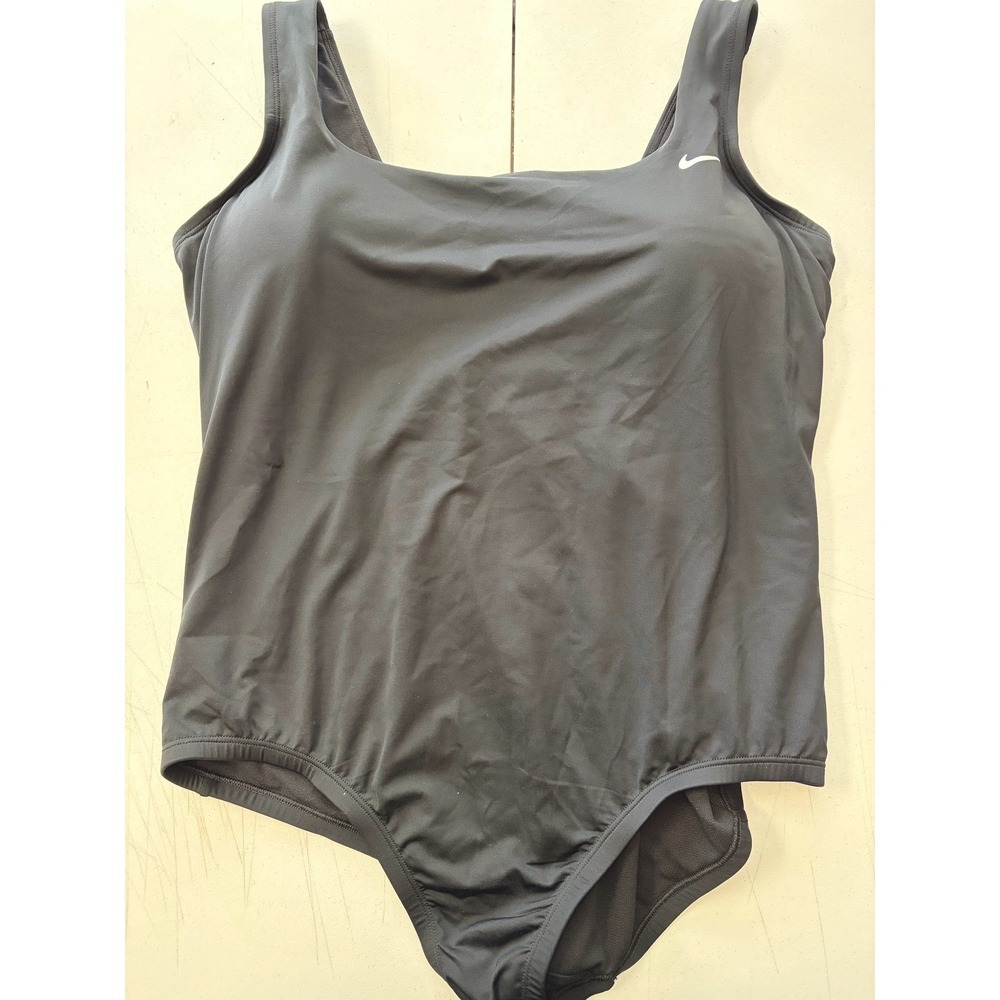 Nike One-Piece Swimsuit Women Recycled Polyester Dark Gray NESSB227-001 NWT